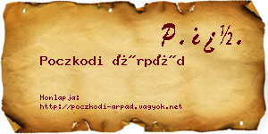 Poczkodi Árpád névjegykártya